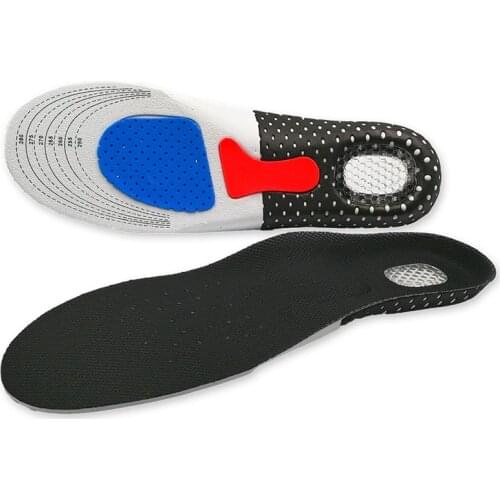 Sport Running Silicone Gel Insoles for Feet Man Women for Shoes Sole Orthopedic Pad Massaging Shock Absorption Arch Support
