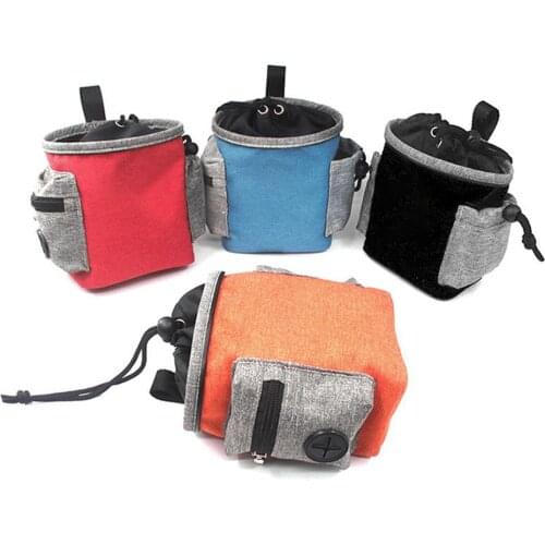 Dog Treat Waist Bag Pet Training Bag With Waist Clip And Poop Bag Dispenser For Dog Walking Training 21x9x21cm