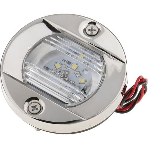 12V LED Boat Navigation Lights, Flush Mount, 120 Degree Boating Anchor Light for Pontoon Boats, Yacht, Kayak, Stainless Steel