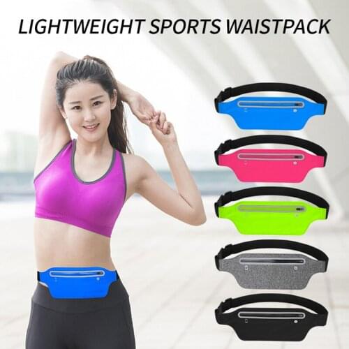 Ultra-thin Belt Running Waist Pack Case Outdoor GYM Fitness Zipper Pocket Mobile Phone Waist Bag Women Men Sports Accessories