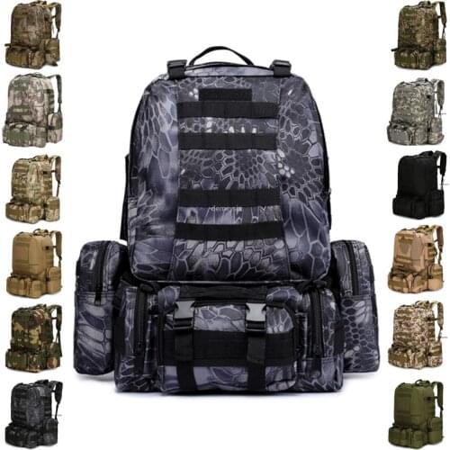 50L Large Capacity Man Army Tactical Backpacks Military Assault Bags Outdoor 3P EDC Molle Pack for Trekking Camping Hunting Bag