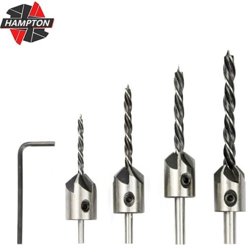 Countersink Drill Bit Set 4/7pcs Screw Woodworking Drill Bit Set 3-10mm Twist Drill Bits Woodworking Drilling Tool