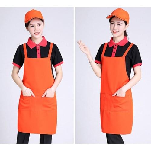 Female Korean version of the fashion tea shop restaurant supermarket cafe waiter apron