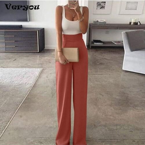 2021 New Fashion Long Legs Wide-Leg Pants Jumpsuit Women Sexy Off Shoulder Solid Color Playsuits Elegant Office Lady Jumpsuits