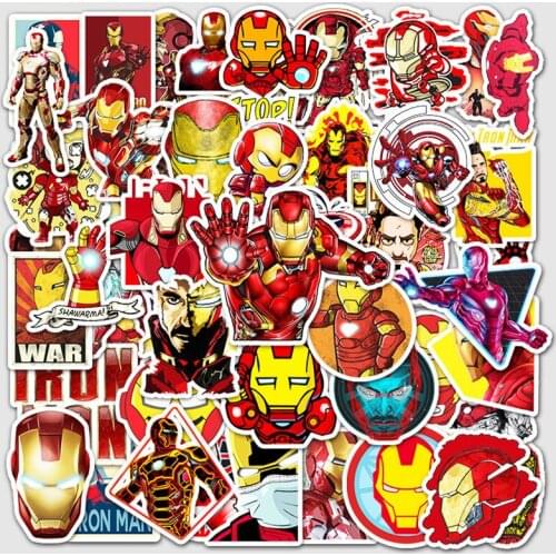10/30/52Pcs/Set Disney Marvel Avengers Iron Man Stickers Cool Laptop Guitar Skateboard Travel Luggage Waterproof Sticker Toys