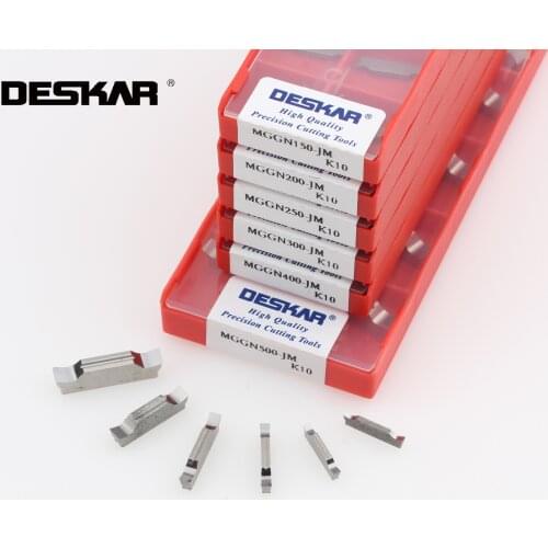 10PCS DESKAR MGGN150 200 250 300 400 500 JM K10 Grooving Inserts Turning Tools CNC Lathe Groove Cutting For Aluminum