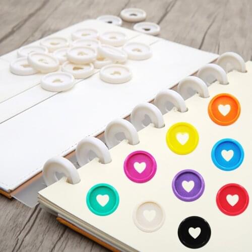 100pcs 24mm Mushroom Hole Binding Discs DIY Notebook Plastic Discs Binder Rings Planner Binding Buckle School Office Supplies