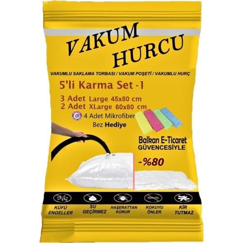 5'li Mixed Set-1 Vacuum Storage Bag-Vacuum Bag