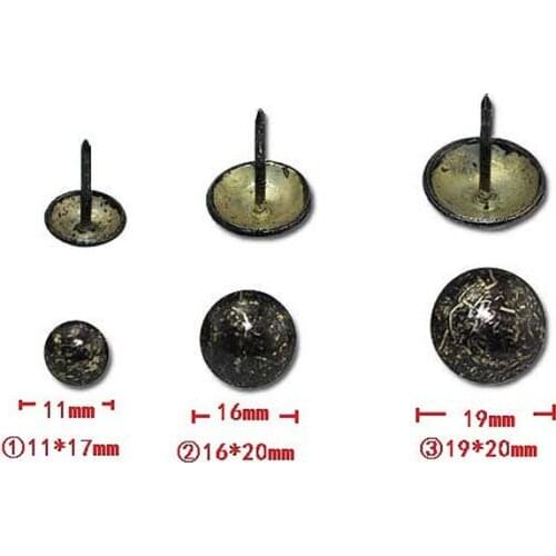 50pcs Vintage Pushpin Doornail Hardware Antique Bronze Decor Upholstery Nail Jewelry Gift Box Sofa Decorative Tacks Stud Pattern