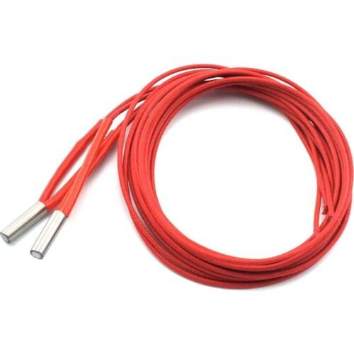 6pcs/lot 1M 12V/40W 24V/50W Ceramic Cartridge Heater 6*20mm For Mendel Reprap Extruder 3D Printer Parts Heating Tube