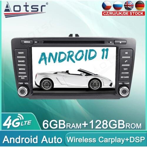Android 11 128GB Car Radio Multimedia Player For Volkswagen Skoda Octavia 2008-2015 GPS Navigation Auto Stereo Head Unit Carplay