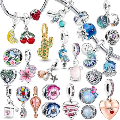 Hot Sale 925 Sterling Silver Skate Coke Bottle Wine Glass Women Charms Festival Jewelry Gift Fit Original Pandora Bracelet Diy