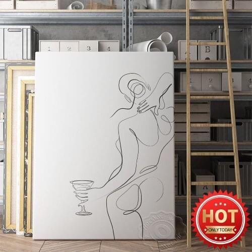 Black White Human Body Line Prints Poster, Abstract Shape Sketch Wall Picture, Minimalism Wall Art, Home Living Room Decor Gift