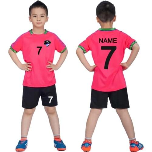 Children Football Uniforms Kid Custom Football Tracksuit For Boys Girls Customize Football Team Football Jerseys and Shorts Kits