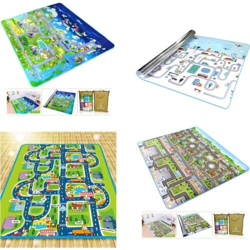 Baby Play Mat Crawling Mat Kids Rug Developing Mat Eva Foam Boys Carpet Playmat Road Game Puzzles Toys Gym for Children Game Pad