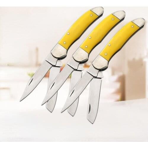 Homir Double Pocket Knife Copper Head Sharp Knife EDC Folding Knife Portable Outdoor Survival Multifunction Knife