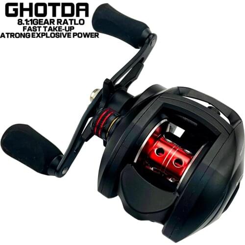 Baitcasting Reel Casting Reel 17+1BB Right /Left Handle Gear 8.1:1 Fishing Reel Wheel Fishing Tackle 10KG Max Drag