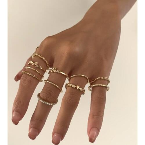 Matching rings set for women anillo bagues bohemian jewelry teen girls sieraden accesorios mujer fashion 2021 bijoux lgbt gift