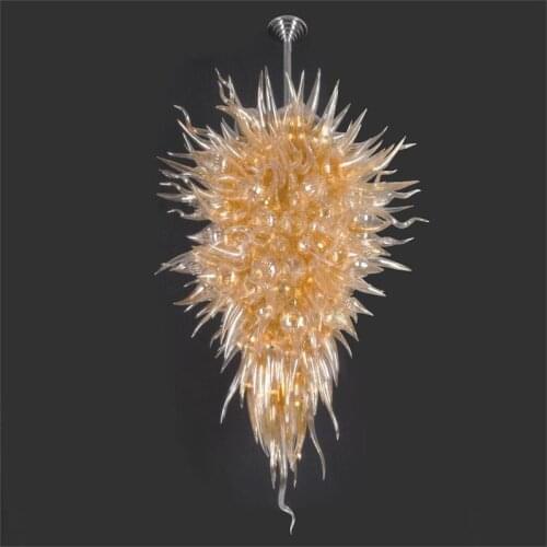 Beautiful Amber Glass Pendant Light Wedding Centerpieces Multi Colored Ceiling Light