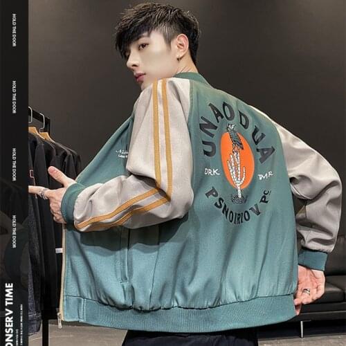 Mens Jacket Autumn Edition Fashion Handsome Pack Dress Breathable Casual Tide Brand Workwear Jacket Korean Baseball uniform