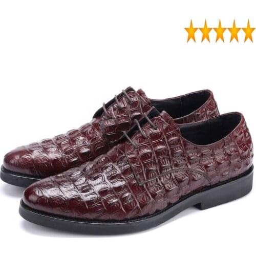 Genuine Hot Sale High Quality Leather Men Round Toe Lace Up Mens Autumn Shoes England Style Business Male Formal Footwear