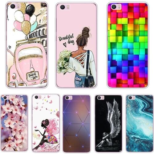 Soft TPU Painting Cases For xiaomi Mi5 Mi 5 Transparent Phone Cases Cover For xiaomi mi5 mi 5 m5 Silicone cartoon Cat flower