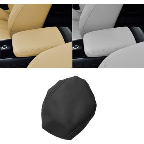 Soft Leather Armrest Cover For Audi A4 B9 2017 2018 2019 Car Interior Center Control Armrest Box Elastic Band Cover Trim