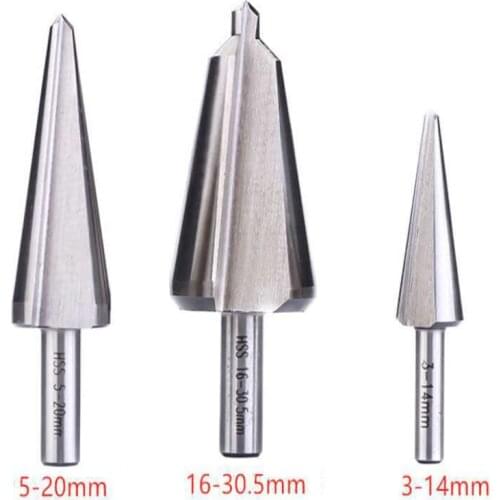 Taper Umbrella Drill Bits Set Cone Cutter Step Drill Bits Kit For Steel Iron Plate Hole Cutter HSS Hardware Tool Accessories