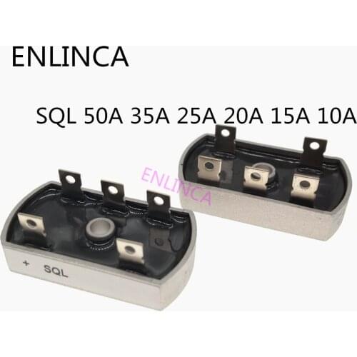 Original SQL50A SQL35A SQL25A SQL20A SQL15A SQL10A 1000V 50A 35A 25A 20A 15A 10A Aluminum Metal Case 3 Phase Bridge Rectifier
