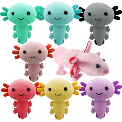 20/30cm Kawaii Axolotl Plush Toy Cartoon Cute Animal Stuffed Plushie Doll For Kids Birthday Christmas Halloween Gifts