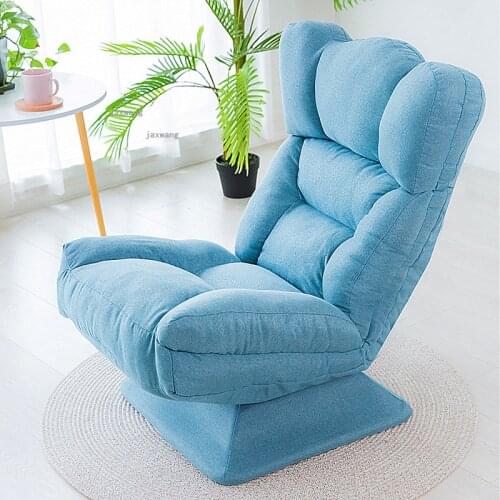 Small Apartment Lazy Sofa Swivel Chair for Bedroom Dormitory Single Leisure Sofas Nordic Living Room Furniture Reclining Chairs