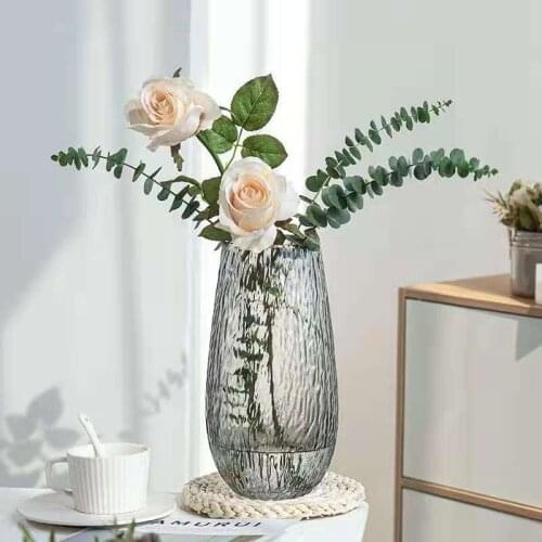 Modern cute glass transparent hydroponic vase flower container home decoration living room room cafe hay flower pot decoration