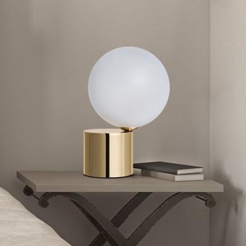 Creative Glass Ball table lamp floor lamp simple metal iron led table lamp bedroom study warm bedside lamp
