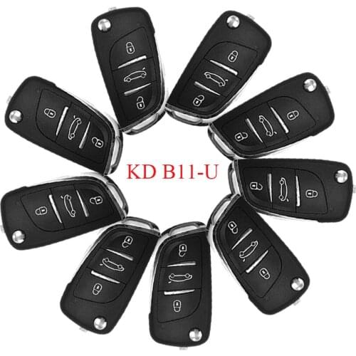 10pcs / lot B11-3 B11 Universal 3 Button Remote Control Key Smart Car Key Fob B Series for KD900 KD900+ URG200 Mini KD KD-X2