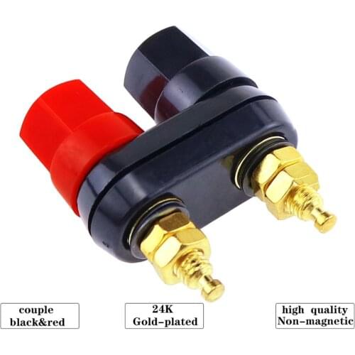 Banana plugs Couple Terminals Red Black Connector jack Amplifier Terminal Binding Post Banana Speaker Plug Jack Tools