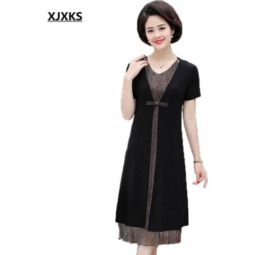 XJXKS Long Sleeve Summer Dresses