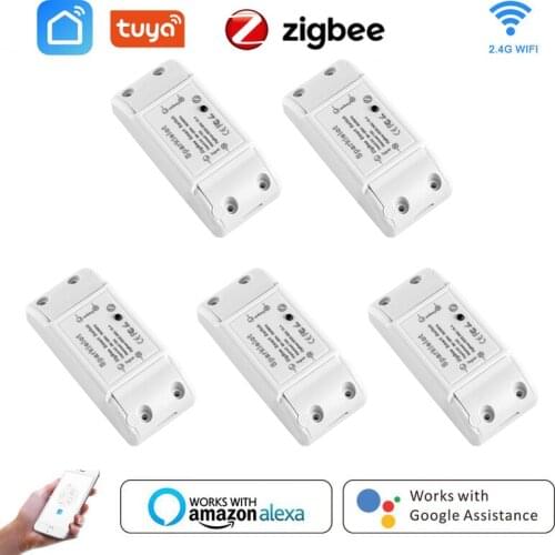 ZigBee Smart Home House Wifi Wireless Remote Switch Breaker Domotic LED Light Controller Module Alexa Google Home Smartlife Tuya