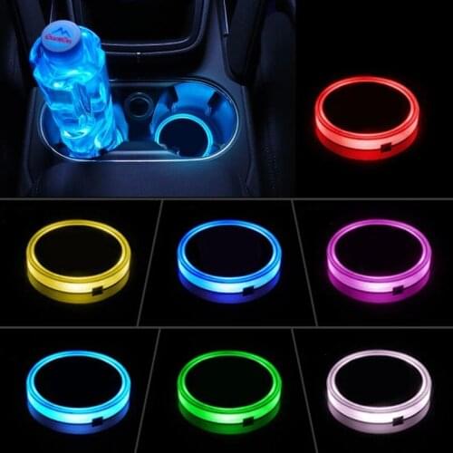 1X Universal LED Car Cup Holder Water Cup Bottle Holder For Kia Sportage Rio 3 4 Ceed Jd Cerato Sorento Stonic Carens Picanto