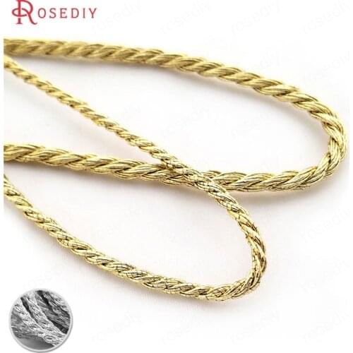 30147)10 meters 2.5MM 3.5MM Gold Color Silver Color Silk Thread Rope Cords Diy Jewelry Findings Accessories wholesale