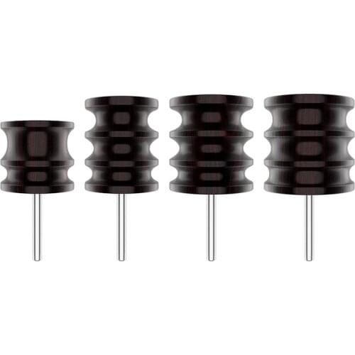 4Pcs Leather Burnisher Bits for Rotary Dremel Tools Pointed Tip and Multi Grooved Burnishing Tips Made of Solid Tropical