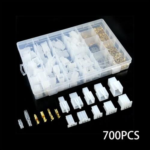 700Pcs 2 3 4 6 9 Pin Plug Housing Pin Header Crimp Electrical Wire Terminal Connector 30 Sets 4mm Car Motorcycle Bullet Terminal