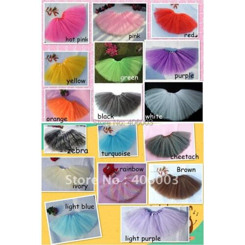 Free shipping tutu wholesale infant baby girl rainbow ballet tutu skirt girls 3layers tulle tutus skirts multicolor available