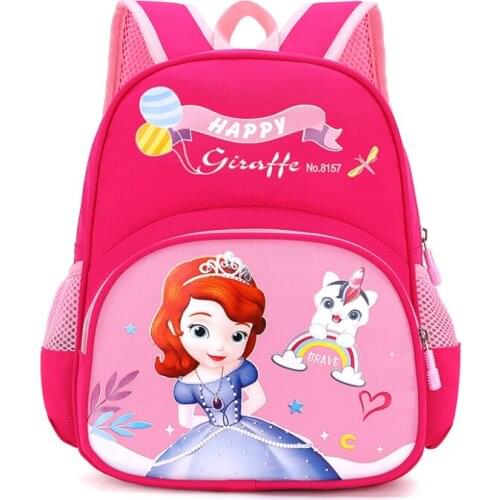 Disney New Cartoon Children Backpack Sophia Print Schoolbag For Girls Boys Kindergarten Kids Bags Infantil Mochila