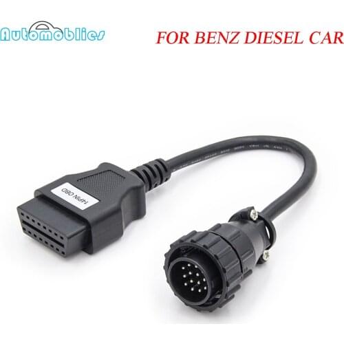 MB 14 Pin to 16 Pin OBD2 OBD Diagnostic Adapter For Mercedes Benz Diesel 14 pin OBD 14pin Connector For Benz OBD2 Best Quality