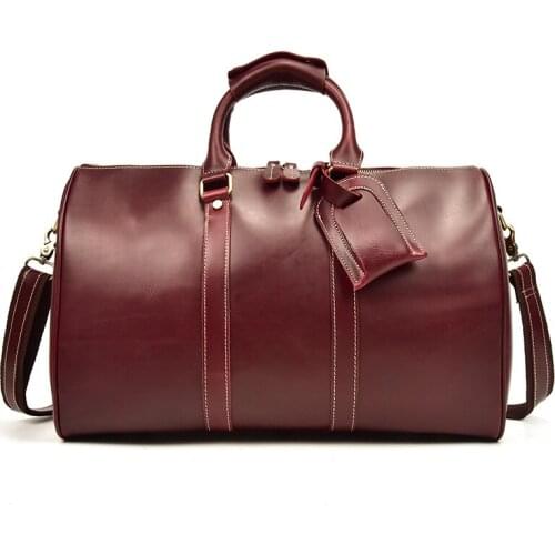 Men Genuine Leather Travel Bag Large Capacity Women Hand Luggage Travel Duffle Bag Weekend Bags Reistas Shoulder Crossbody Bag