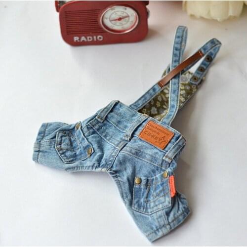 Denim Shorts Fashion Teddy Schnauzer Bichon Dog Bib Overalls Jumpsuit for Dogs Clothes for Small Dogs Girl Luxury Dog Clothes