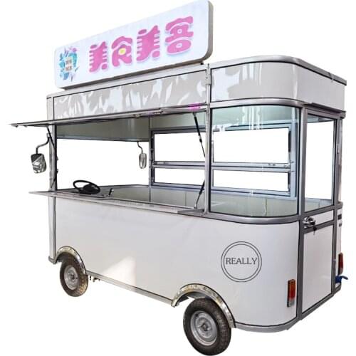 Electric Bus Mobile Street Food Cart Fast Food Truck 4 Wheels Food Kiosk Customizabled Restaurant