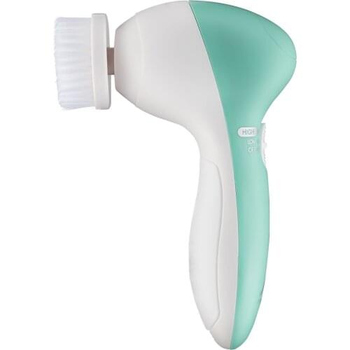 Electronic Facial Cleansing Brush Face Massage Green Four Head