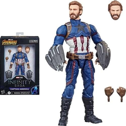 Hasbro Marvel Legends Figures Captain America Paw Shield 6 Inch Anime Figure Genuine Model Action Toy Figure Toys for Children