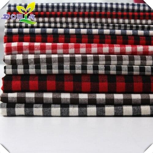 Hot selling classic cotton plaid fabric in spring and summer fashion lattice shirt fabric sunrise fabric
